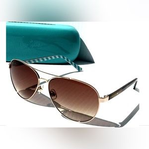 Kate Spade Rosy Brown Aviator Sunglasses